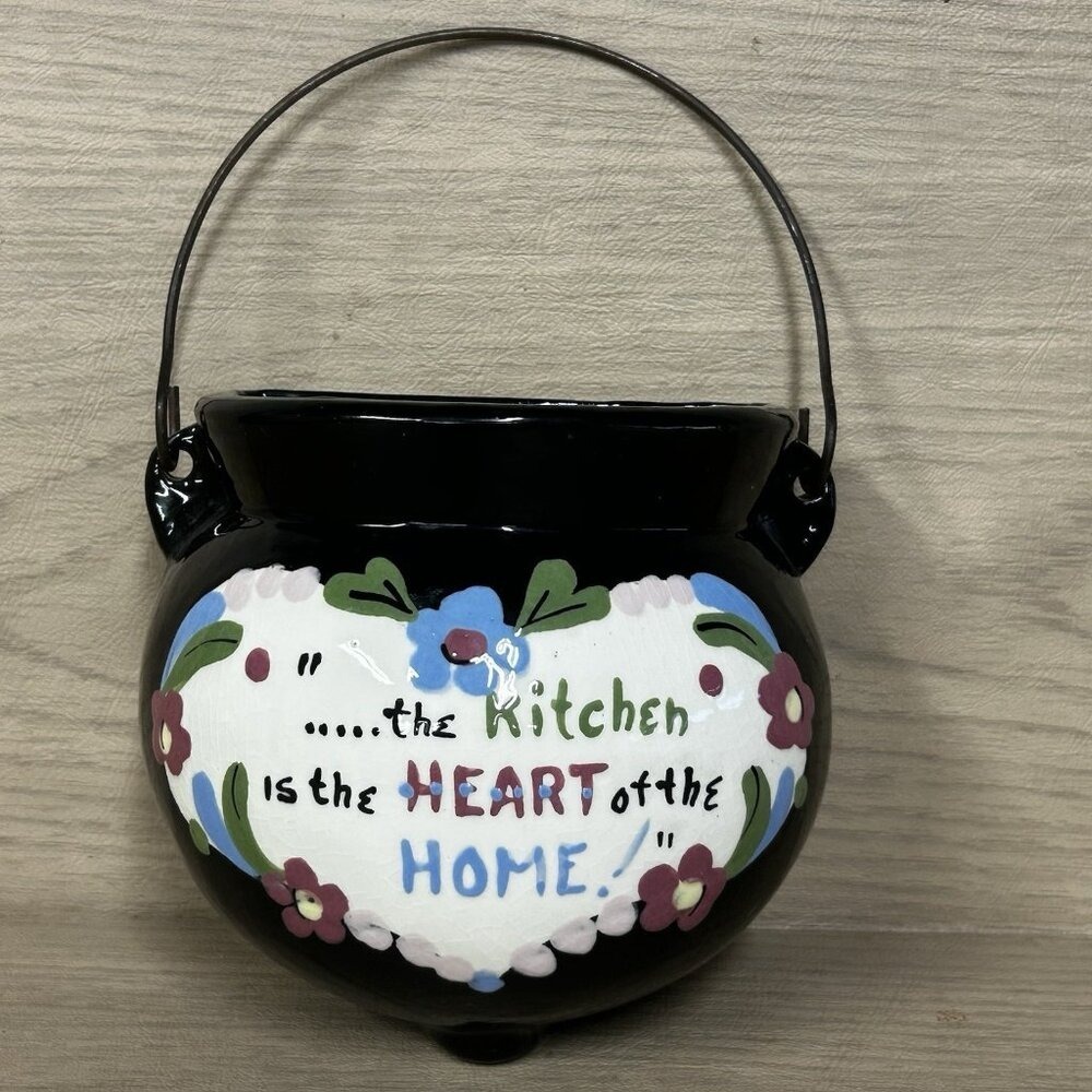 Wall Pocket  Cleminsons California The Kitchen is the Heart of Home Hanging Vase
